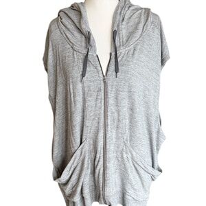 Athleta Gray Sleeveless Full Zip Hoodie Vest Women Size 2X